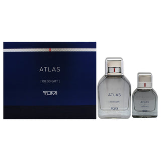 Atlas by Tumi for Men - 2 Pc Gift Set 3.4oz EDP Spray, 1oz EDP Spray - Perfect Fragrance Gift Set for Men