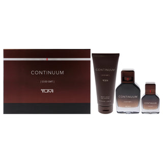 Continuum by Tumi for Men 3 Pc Gift Set - EDP Spray, Body Wash, Perfect Fragrance Gift