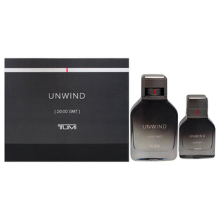 Unwind by Tumi for Men - 2 Pc Gift Set 3.4oz EDP Spray, 1oz EDP Spray - Perfect Gift for Him