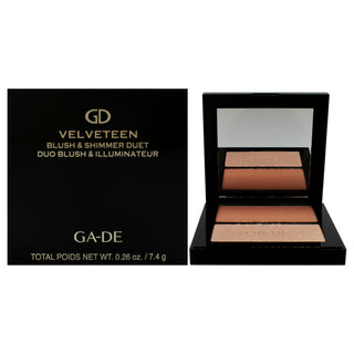 Velveteen Blush and Shimmer Duet - 32 Vintage and Glow by GA-DE for Women - 0.26 oz Blush