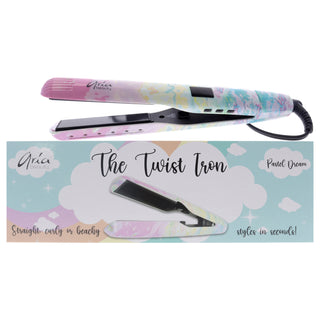 Aria Beauty's The Twist Flat Iron - Pastel Dream: Achieve Gorgeous, Straight Hair with this Stylish 1 Pc Flat Iron for Women
