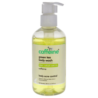 Green Tea Body Wash with BHA Salicylic Acid - 1 Percent by mCaffeine for Unisex - 6.76 oz Body Wash