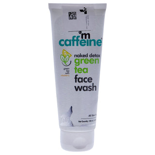 Naked Detox Green Tea Face Wash - Vitamin C - All Skin Types by mCaffeine for Unisex - 3.38 oz Cleanser