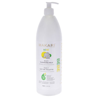 Bebe Care 2-in-1 Cleansing Milk by Makari for Kids - Gentle 33.8 oz Cleanser