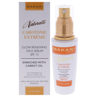 Carotonic Extreme Glow Renewing Face Serum SPF 15 by Makari for Women - 1.7 oz Serum for Radiant Skin