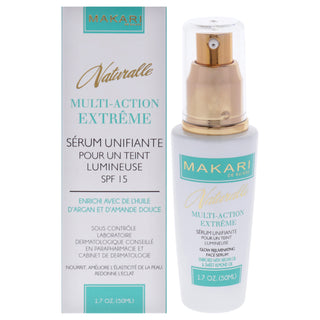 Multi-Action Extreme Glow Revitalizing Face Serum SPF 15 by Makari for Women - 1.7 oz Serum