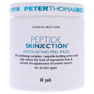 Peptide Skinjection Exfoliating Peel Pads - All Skin Types by Peter Thomas Roth for Unisex - 60 Pc Pads