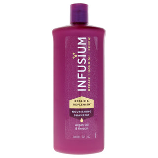 Repair and Replenish Nourishing Shampoo by Infusium for Unisex - 33.8 oz - Infused with Essential Vitamins and Protein for Strong, Healthy Hair