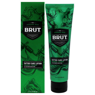 Brut Tattoo Care Lotion for Men - 24 Hr Moisturization - 3.5 oz Lotion