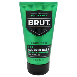 Brut Classic Scent 3-In-1 All Over Wash for Men - 5 oz Body Wash
