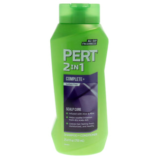 Pert 2 in 1 Complete Plus Scalp Care Shampoo and Conditioner - 25.4 oz for Unisex
