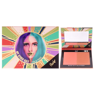 Rude Cosmetics My Other Half Duo Shade Face Palette - Yin and Yang for Women - 0.4 oz Makeup
