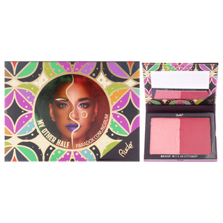 Rude Cosmetics My Other Half Duo Shade Face Palette - Paradox Conundrum for Women - 0.4 oz Makeup