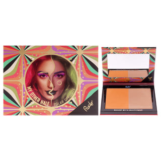 Rude Cosmetics My Other Half Duo Shade Face Palette - Polar Opposite for Women - 0.4 oz Makeup