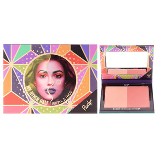 Rude Cosmetics My Other Half Duo Shade Face Palette - Jekyll and Hyde for Women - 0.4 oz Makeup