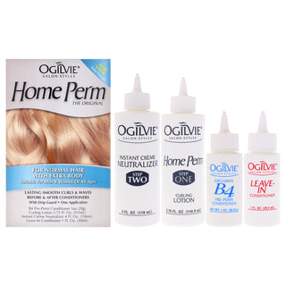 Ogilvie Salon Styles Home Perm The Original For Normal Hair with Extra Body - 1 Application Treatment for Women