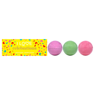 Celebrations Bath Fizzer Pack by I Love Cosmetics for Women - 3 x 5.30 oz Bath Bombs
