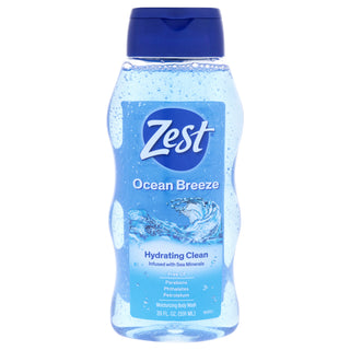 Zest Moisturizing Body Wash - Ocean Breeze for Women - 20 oz - Hydrating Bath and Shower Gel