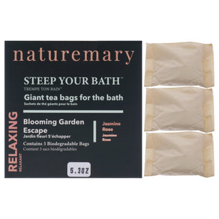 Naturemary Relaxing Steep Your Bath Blooming Garden Escape - Jasmine Rose Bath Soak for Unisex - 5.30 oz