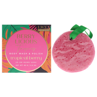 Luxury Body Wash and Polish - Tropical Berry Scented for Women - 3 oz Body Wash by LWYA