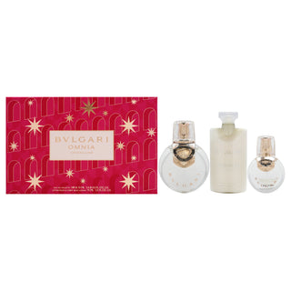 Omnia Crystalline by Bvlgari for Women - 3 Pc Gift Set 3.4oz EDT Spray, 0.5oz EDT Spray, 2.5oz Body Lotion