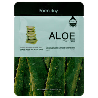Visible Difference Mask Sheet - Aloe by FarmStay for Women - 1 Pc Mask