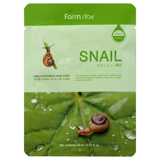 FarmStay Visible Difference Snail Mask Sheet for Women - 1 Pc Mask