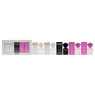 Moschino Miniature Collection Set by Moschino for Unisex - 5 Pc Mini Gift Set 2 x 0.17oz Toy 2 Bubble Gum EDT Spray, 2 x 0.17oz Toy 2 EDP Spray, 0.17oz Toy Boy EDP Spray