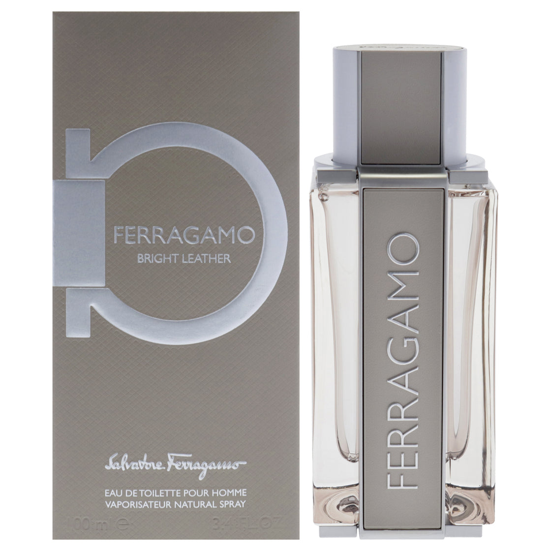 Bright Leather by Salvatore Ferragamo for Men - 3.4 oz EDT Spray