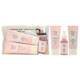 Luminous Skin Essentials Trio Kit by the Balm for Women - 3 Pc 1oz Lightweight Daily Face Moisturizer, Gentle Face Scrub, Face Oil