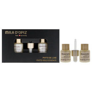 Phyto De Luxe Gold Essence Concentrate by Mila D Opiz for Women - 2 x 0.17 oz Concentrate - Luxury Skincare for Radiant Skin