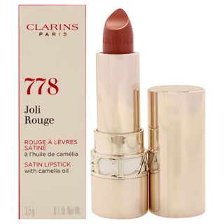 Joli Rouge Satin Lipstick - 778 Pecan Nude by Clarins for Women - 0.1 oz Lipstick