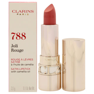 Joli Rouge Satin Lipstick - 788 Peach Nude by Clarins for Women - 0.1 oz Lipstick