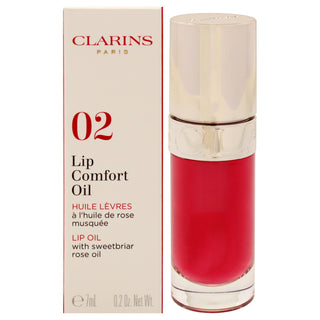 Clarins Lip Comfort Oil - 02 Raspberry for Women 0.2 oz - Hydrating Lip Oil