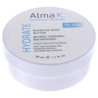 Alma K Nutritive Body Butter for Women - 1.7 oz Body Butter - Hydrating and Nourishing Skin Treatment