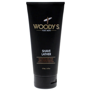 Shave Lather Cream by Woodys for Men - 6 oz Shave Cream
