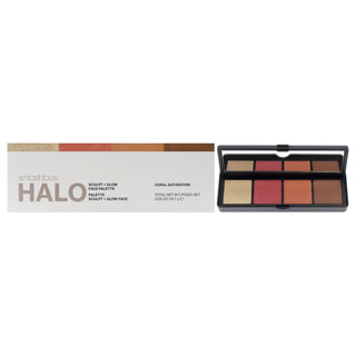 SmashBox Halo Sculpt Plus Glow Face Palette - Coral Saturation for Women - 0.55 oz Makeup