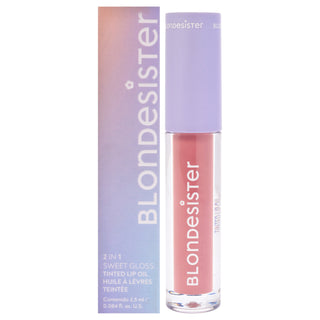 Blondesister 2 in 1 Sweet Gloss Tinted Lip Oil - 01 Sugar Nude for Women - 0.084 oz Lip Oil - Moisturizing Lip Treatment with a Hint of Color