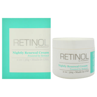 Retinol Nightly Renewal Cream by Robanda: Nourishing 2 oz Cream for Women