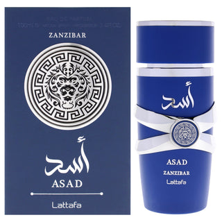 Lattafa Asad Zanzibar Men's Eau de Parfum Spray - 3.4 oz - Exotic Oriental Fragrance