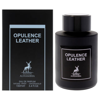Opulence Leather by Maison Alhambra for Men EDP Spray - 3.4 oz Luxurious Scent
