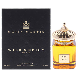 Matin Martin Wild and Spicy for Men EDP Spray - 3.4 oz - Bold and Masculine Fragrance