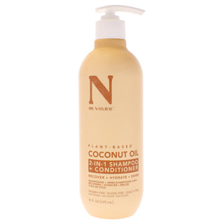 Dr. Natural 2-in-1 Shampoo Plus Conditioner with Coconut Oil - 16 oz - For Unisex