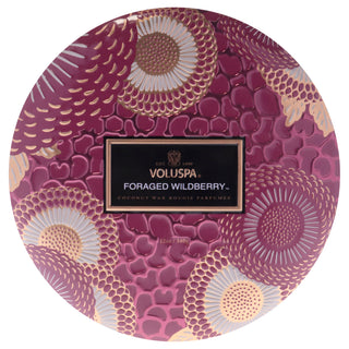 Voluspa Japonica Collection Foraged Wildberry 3 Wick Tin Candle - 12 oz Candle