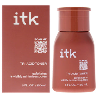 ITK Tri-Acid Toner for Women - Gentle Exfoliating Toner for Clear Skin, 5 oz