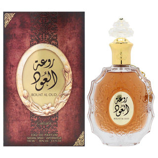 Rouat Al Oud by Lattafa for Unisex - 3.4 oz Eau de Parfum Spray, Oriental Woody Fragrance