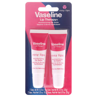 Vaseline Lip Therapy Rosy Lips for Women - 2 x 0.35 oz Lip Balm - Hydrating Lip Care
