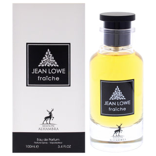 Jean Lowe Fraiche by Maison Alhambra for Men - 3.4 oz Eau de Parfum Spray - Refreshing Cologne for Him