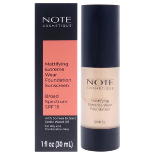 Note Cosmetique Mattifying Extreme Wear Foundation SPF 15 - 01 Beige for Women - 1 oz Foundation