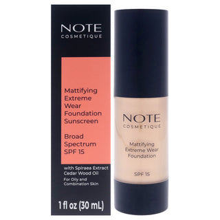 Note Cosmetique Mattifying Extreme Wear Foundation SPF 15 - 07 Apricot for Women - 1 oz Foundation